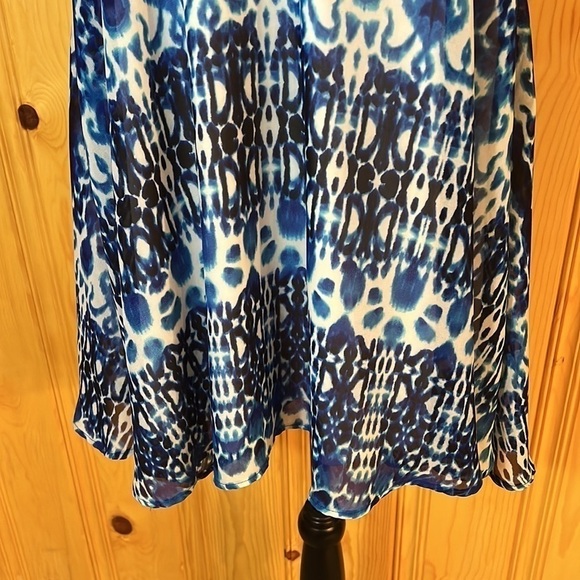 Show Me Your Mumu Blue & White Print Mini Dress Sz-XS - Picture 3 of 7